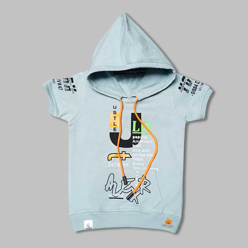 Solid Printed Hoodie T-Shirt for Boys Shirt Dress Chic