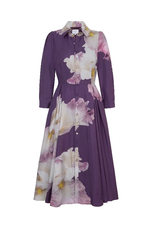 Montecito Shirt Dress Purple Iris x Rachel Levy Boho Shirt Dress