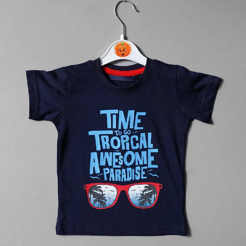 Navy Blue on Vacay Kids t-shirts Relaxed Fit Shirt