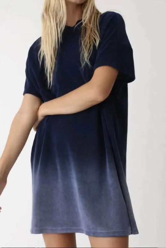 Baxter T-Shirt Dress In Sunbleach Indigo Cute Shirt Dress