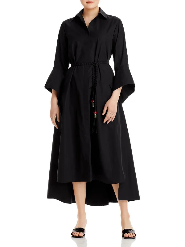 Womens Collared Long Shirtdress Fashion Shirt Dress