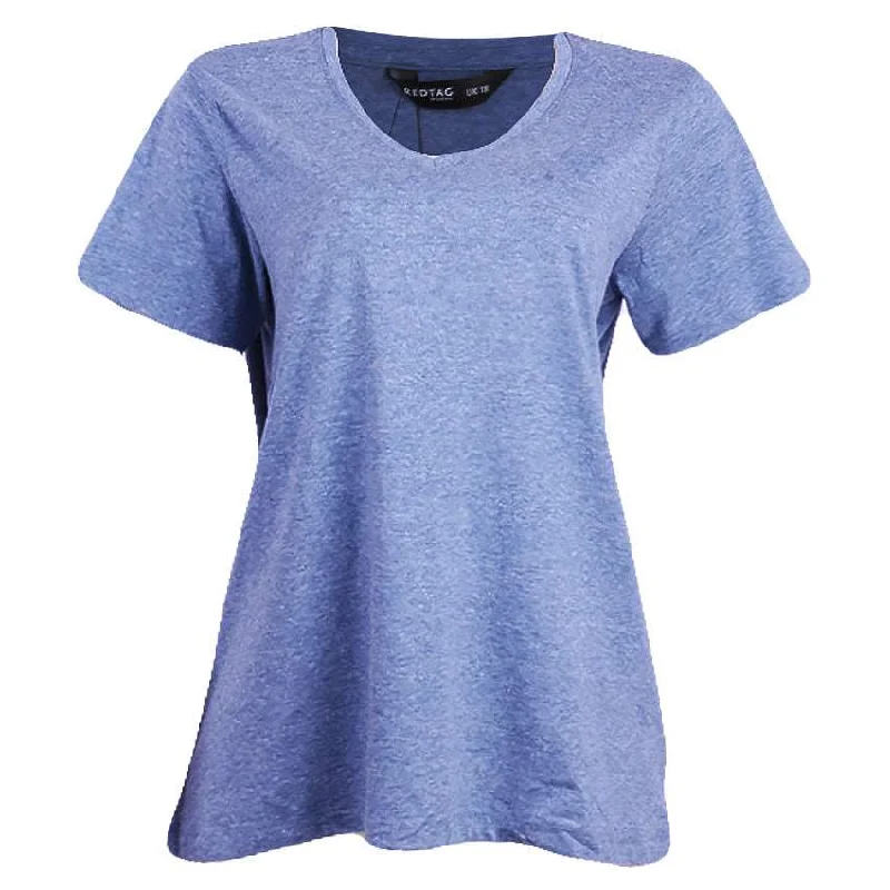 REDTAG Blue Casual T-Shirt for Women Casual Hoodie Style