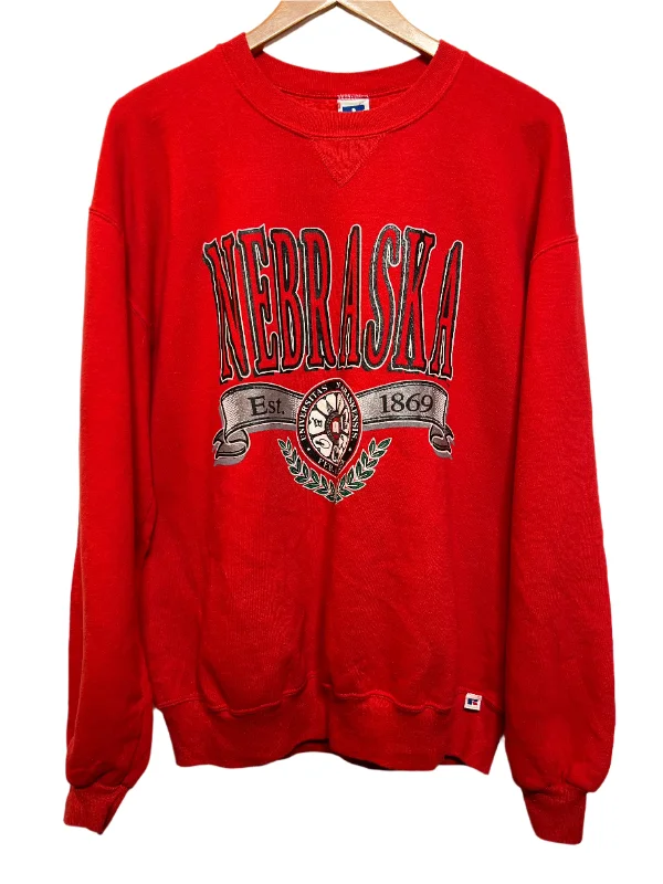 Nebraska Mens Red Sweatshirt (Size XL) Warm Hoodie Sweatshirt