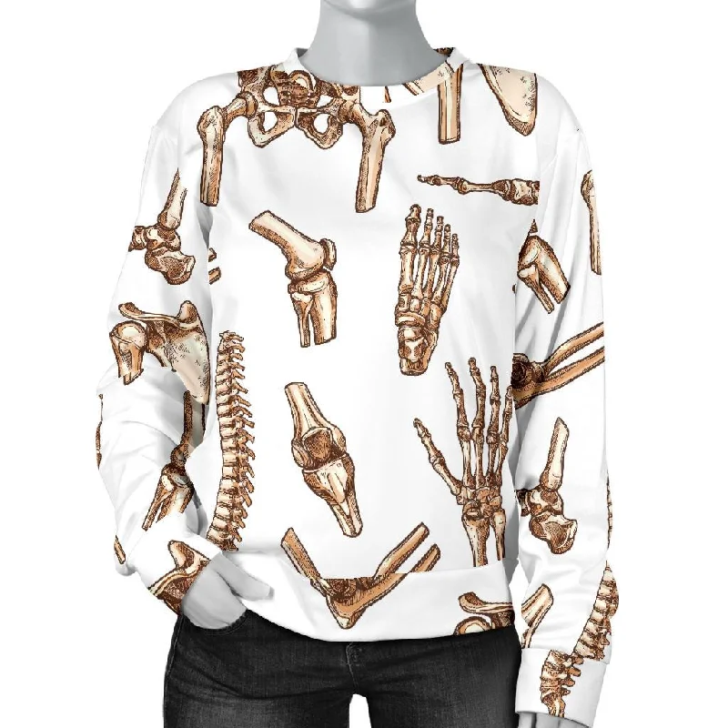 Anatomy Bone Pattern Print Women's Sweatshirt Fall sweaters