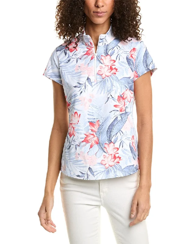 Tommy Bahama Aubrey Delicate Flora Mock Top Elegant sweaters