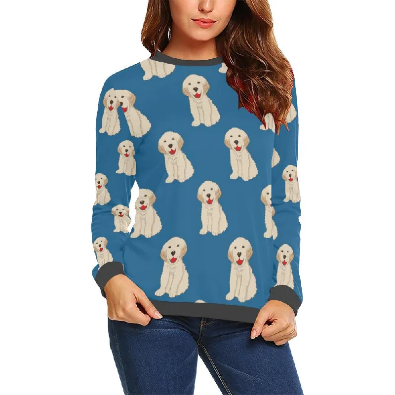 Golden Retriever Print Pattern Women's Sweatshirt Party sweaters