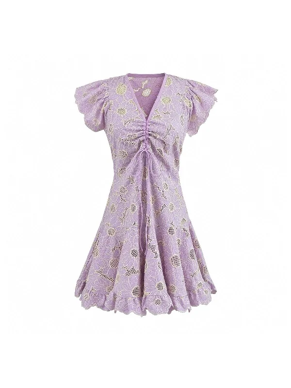 French Fly Sleeve Daisy Dress Wedding guest mini dresses