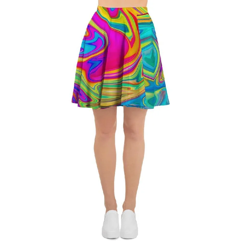 Abstract Mixing Ink Women's Skirt Mesh unclassified skirts