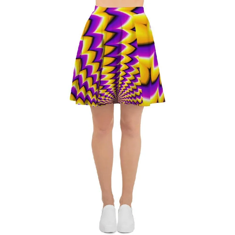 Abstract Optical illusion Women's Skirt Slit unclassified skirts