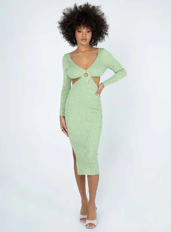 Lucia Midi Dress Green Wedding guest midi dresses