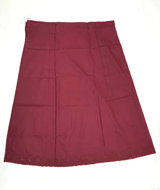 Appealing Light Maroon Colored Cotton Readymade Petticoat For Women Wedding guest unclassified skirts