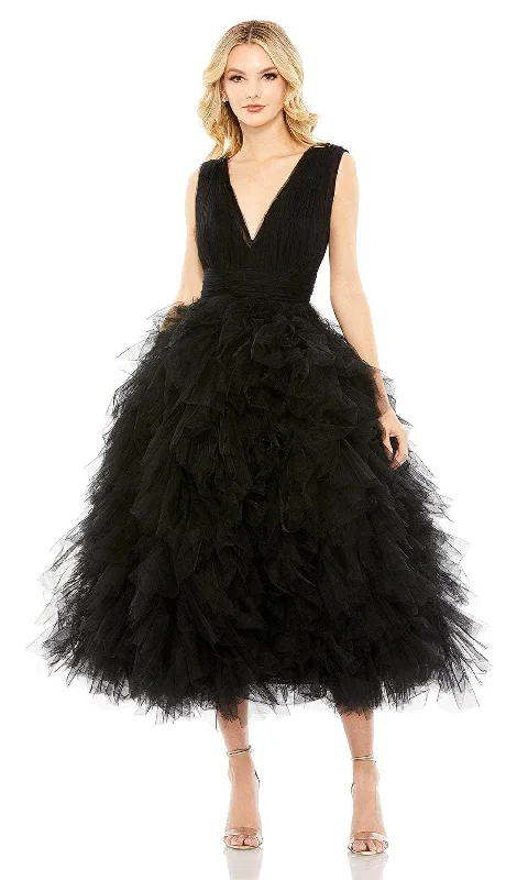 Mac Duggal A20411 - Ruffled Skirt Plunging Evening Dress Winter party dresses