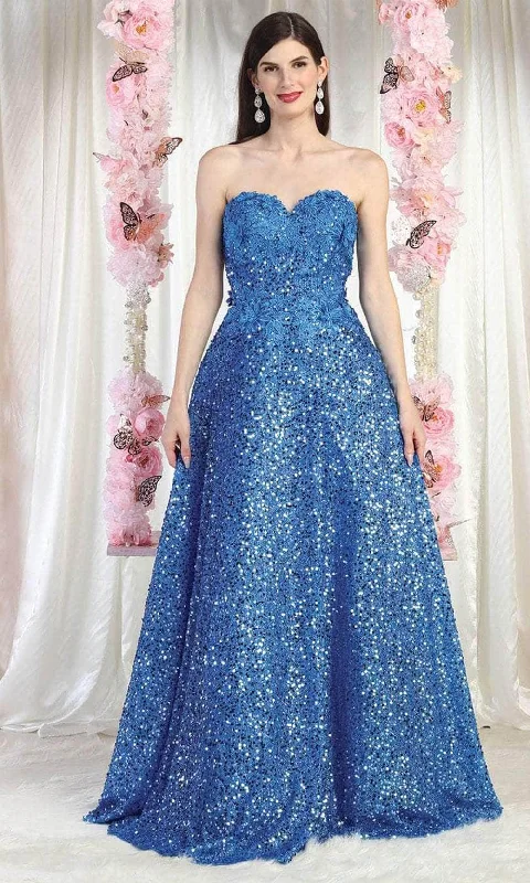 May Queen RQ8025 - Sweetheart Sequin Appliqued Prom Gown Holiday party dresses