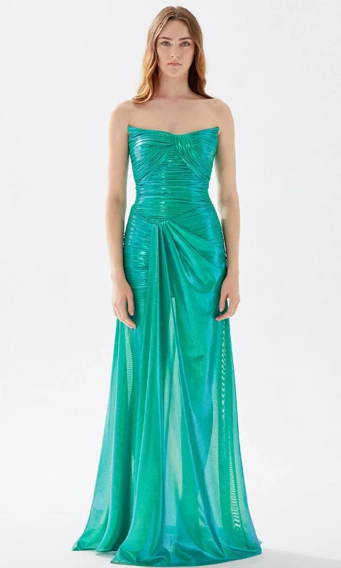 Tarik Ediz 52039 - Strapless Scoop Ruched Prom Gown Revolve party dresses