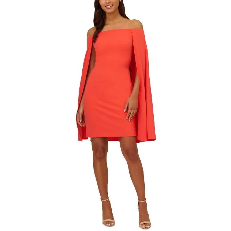 Adrianna Papell Womens Crepe Off-The-Shoulder Sheath Dress Plus size unclassified dresses