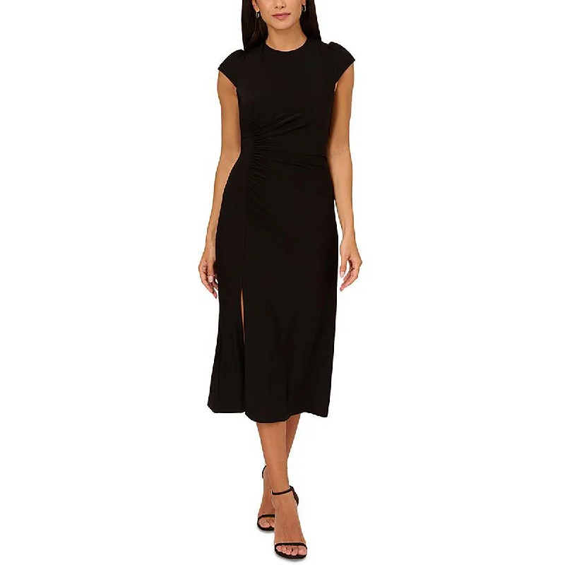 Adrianna Papell Womens Knit Cap Sleeves Sheath Dress High-low unclassified dresses