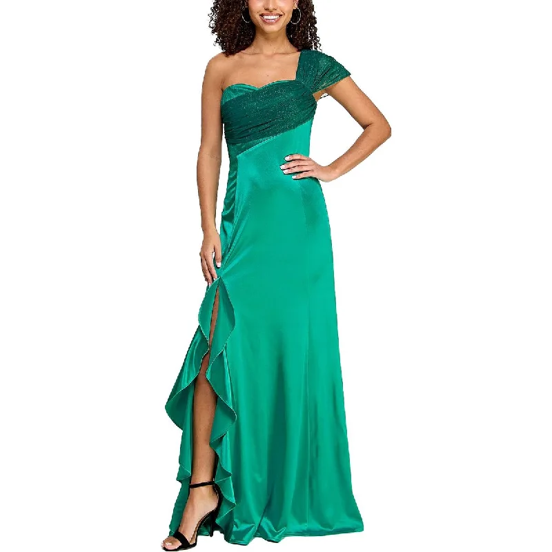 City Studio Womens Juniors One Shoulder Ruffled Evening Dress Stylish unclassified dresses