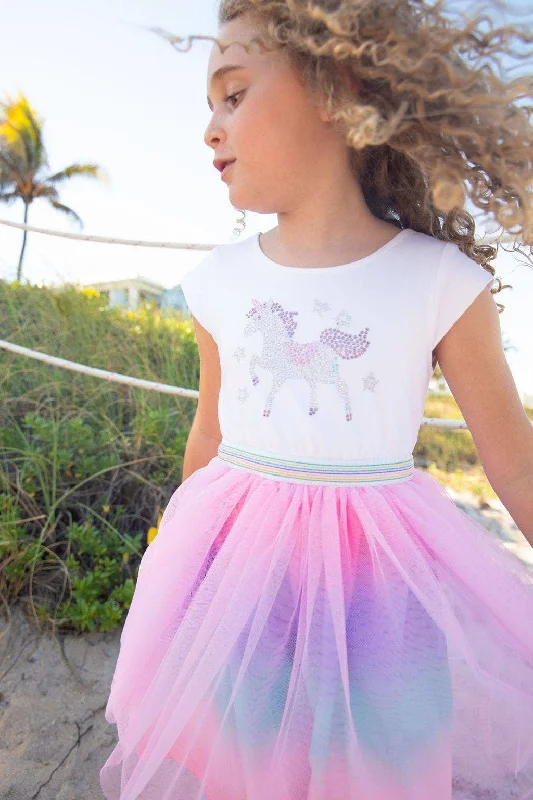 Crystal Unicorn Tutu Dress Long sleeve unclassified dresses