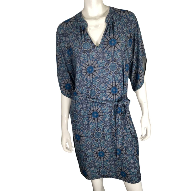 Deborah Viereck 33 Butterflies Blue Kaleidoscope Wrap Dress Stretchy unclassified dresses