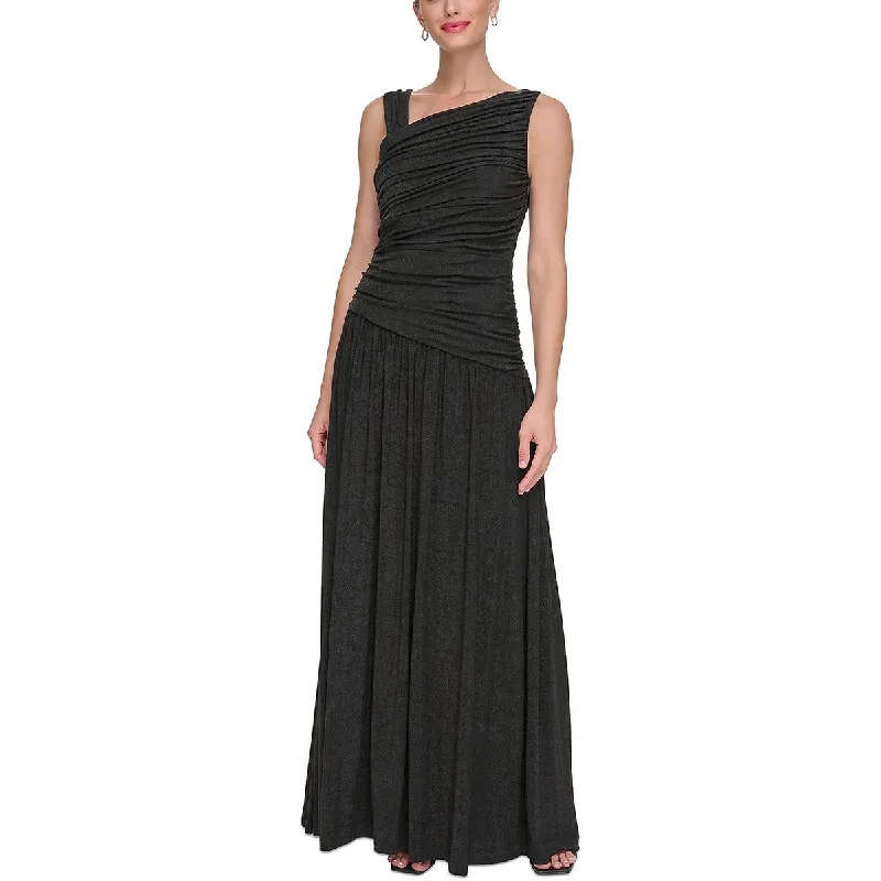 DKNY Womens Metallic Asymmetric Evening Dress Soft fabric unclassified dresses