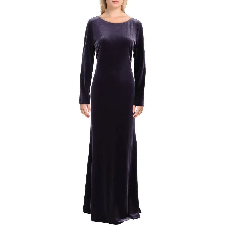 Donna Karan Womens Velvet Embellished Evening Dress Velvet unclassified dresses