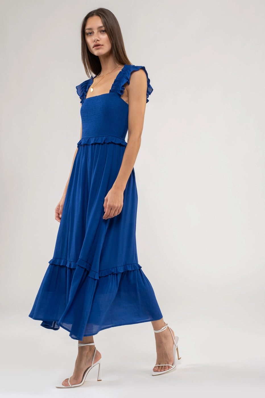 Dusty Royal Blue Beverly Dress Lace unclassified dresses