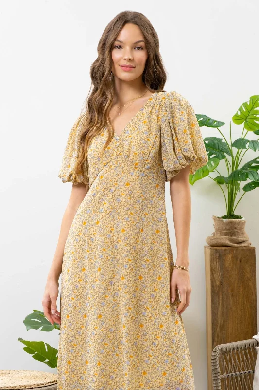 Edith Yellow Dress Cotton unclassified dresses