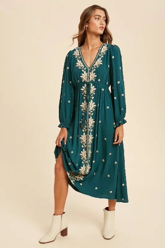 Hazel Embroidered Dress Off-shoulder unclassified dresses