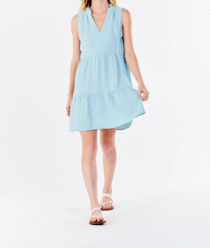 HELENA SLEEVELESS DRESS ARTIC BLUE Vacation unclassified dresses