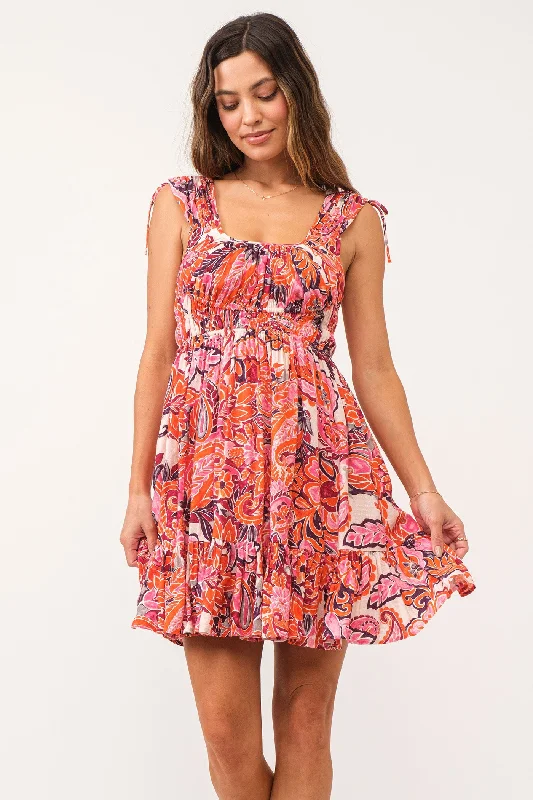 HOPE CINCHED TIE DRESS BLISSFUL PAISLEY Polka dot unclassified dresses