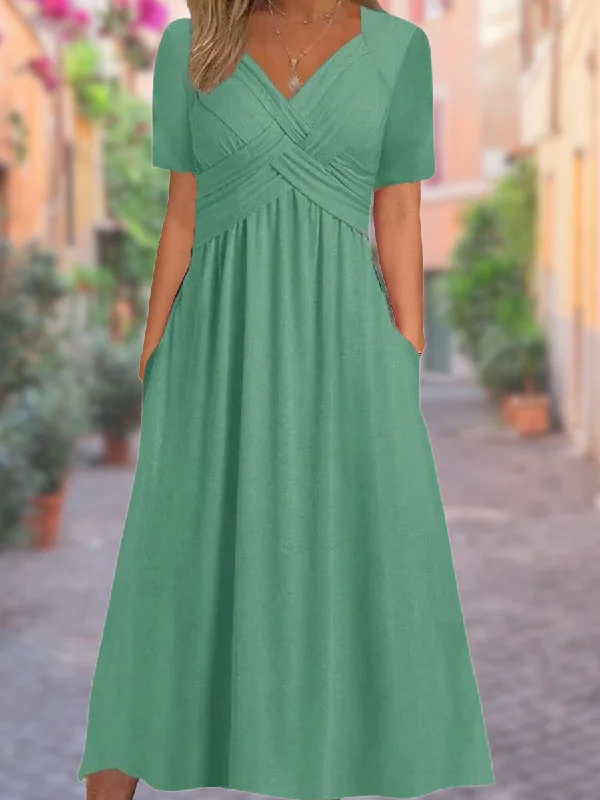 Kara® | Simple dress with V-neckline Popular unclassified dresses