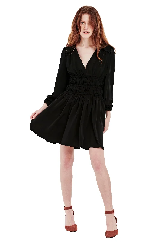 LAUREN RUCHED DRESS BLACK Graduation unclassified dresses