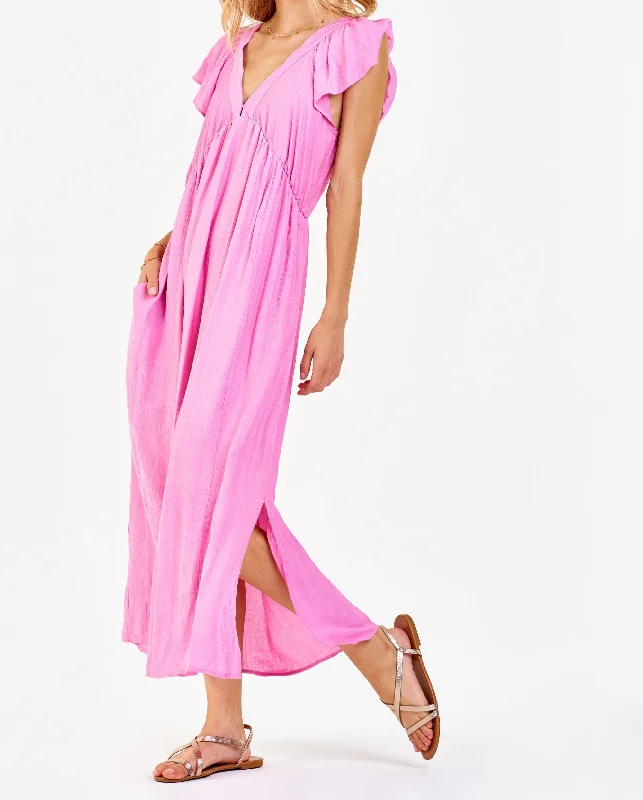 LOTTIE DEEP V DRESS FANCY PINK Sequin unclassified dresses