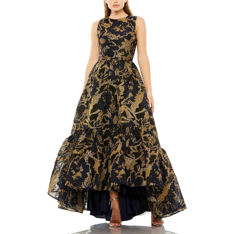 Mac Duggal Womens Brocade Hi-Low Evening Dress Ruffled unclassified dresses