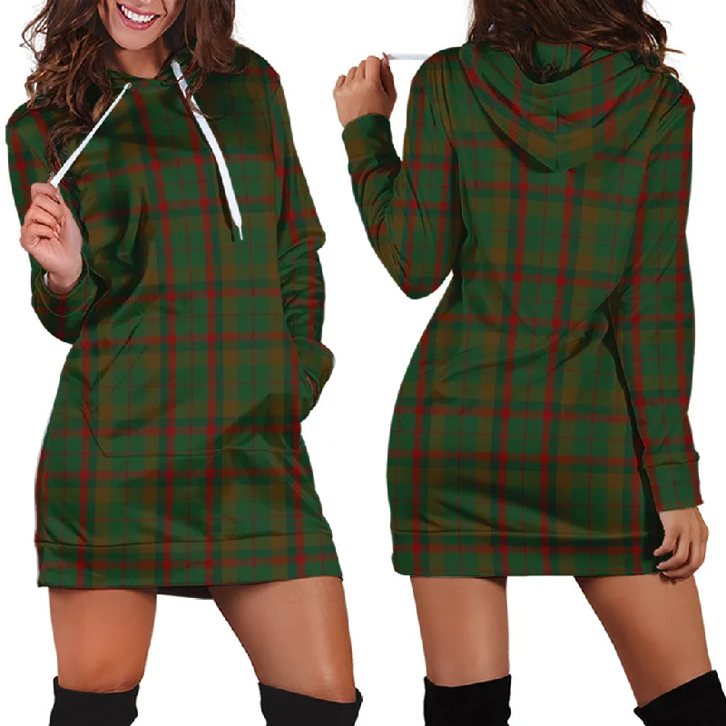 Macnaughton Hunting Tartan Hoodie Dress Monochrome unclassified dresses