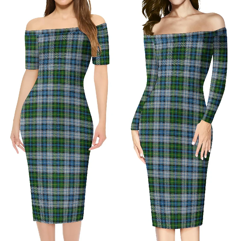 MacNeil (McNeil) Tartan Off Shoulder Lady Dress Cocktail unclassified dresses