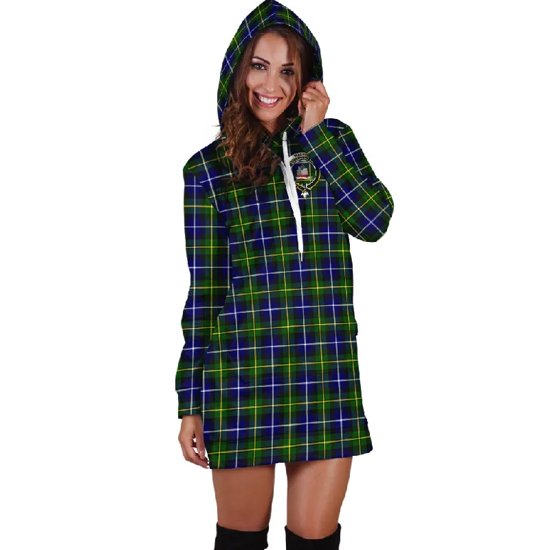 MacNeil of Barra Modern Tartan Hoodie Dress with Family Crest Color block unclassified dresses