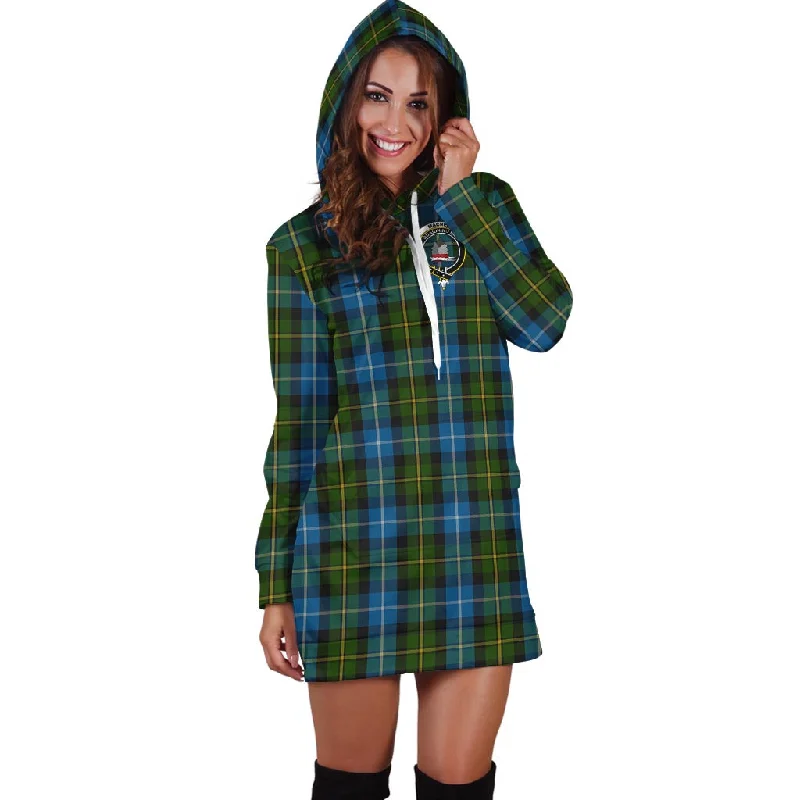 MacNeil of Barra Tartan Hoodie Dress with Family Crest Club unclassified dresses