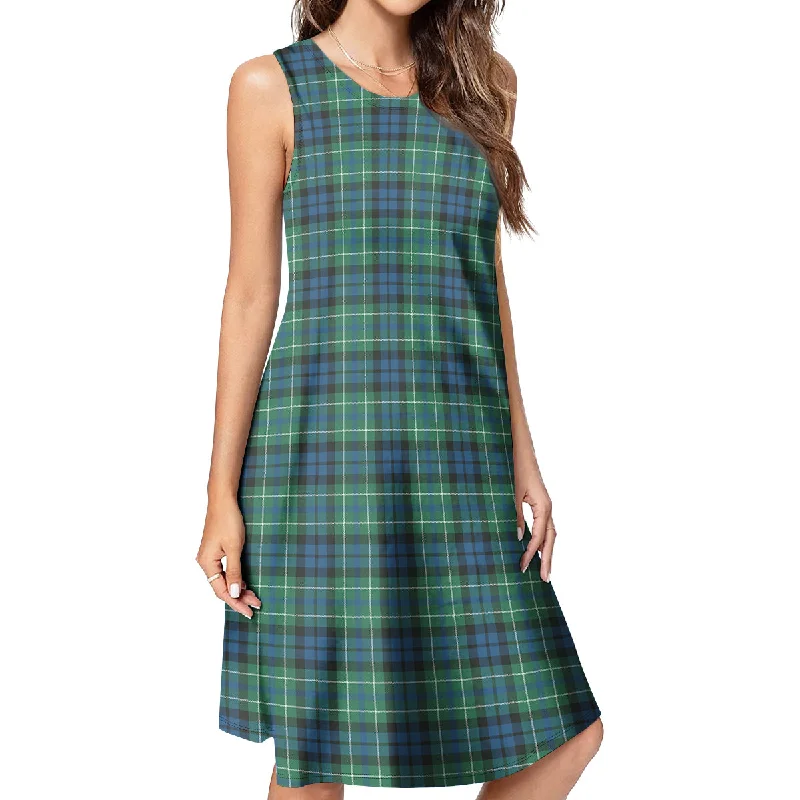 MacNeil of Colonsay Ancient Tartan Womens Casual Dresses Ruched unclassified dresses