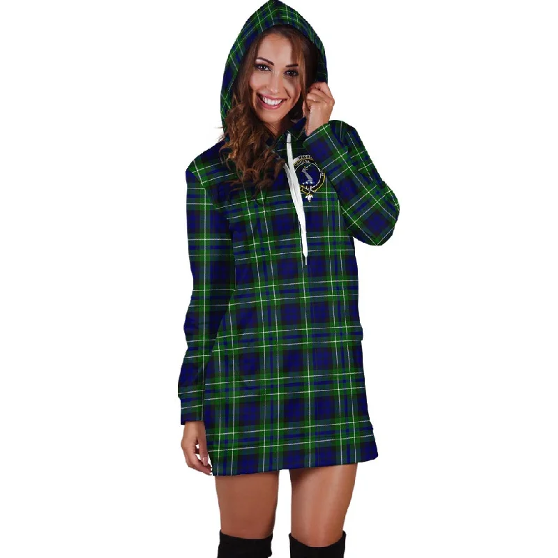 MacNeil of Colonsay Modern Tartan Hoodie Dress with Family Crest Y2K unclassified dresses