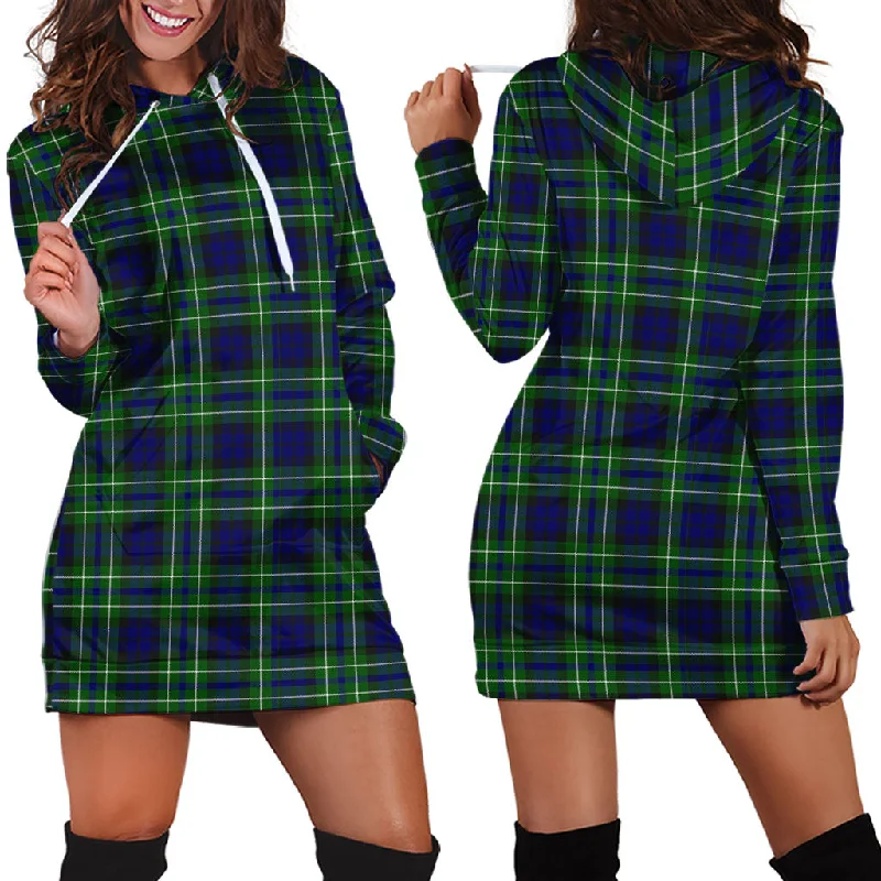 MacNeil of Colonsay Modern Tartan Hoodie Dress Off-shoulder unclassified dresses