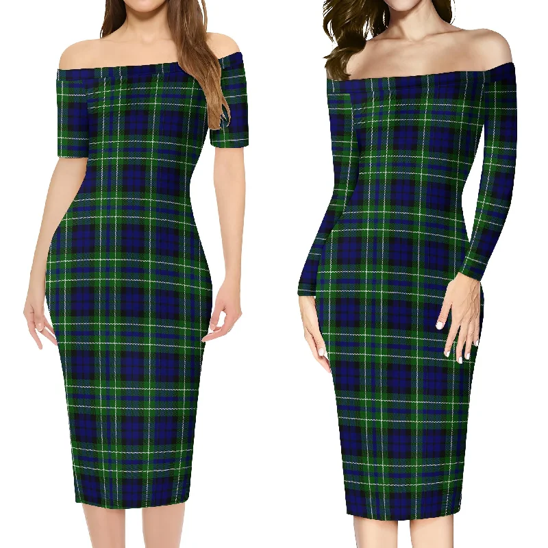 MacNeil of Colonsay Modern Tartan Off Shoulder Lady Dress Preppy unclassified dresses