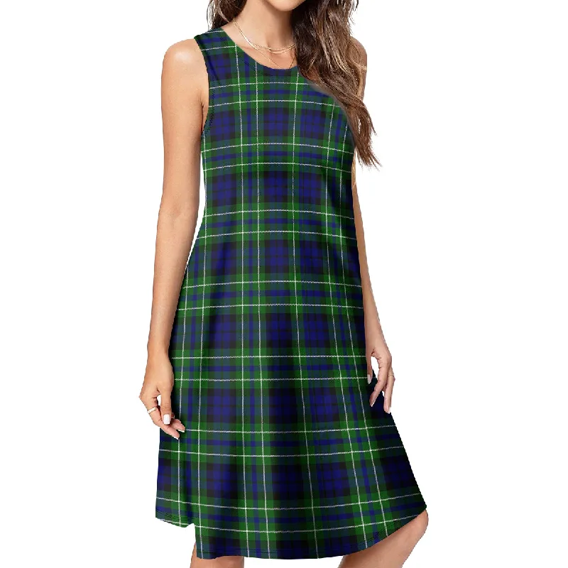 MacNeil of Colonsay Modern Tartan Womens Casual Dresses Chiffon unclassified dresses