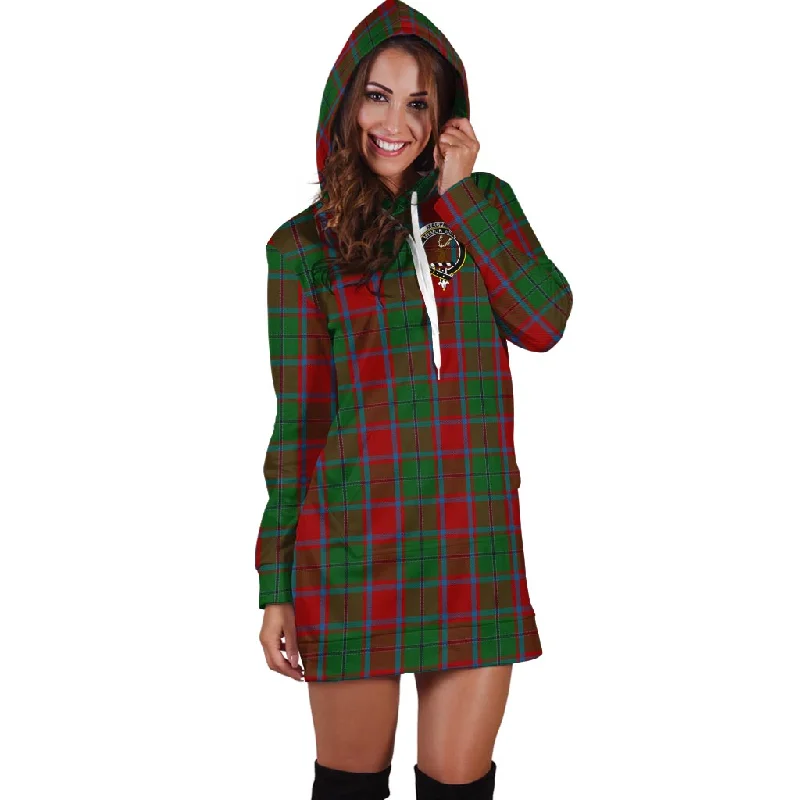 MacPhail Blue Bands Tartan Hoodie Dress with Family Crest Date night unclassified dresses