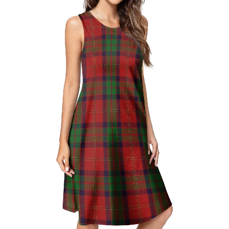 MacPherson of Cluny Tartan Womens Casual Dresses One-shoulder unclassified dresses