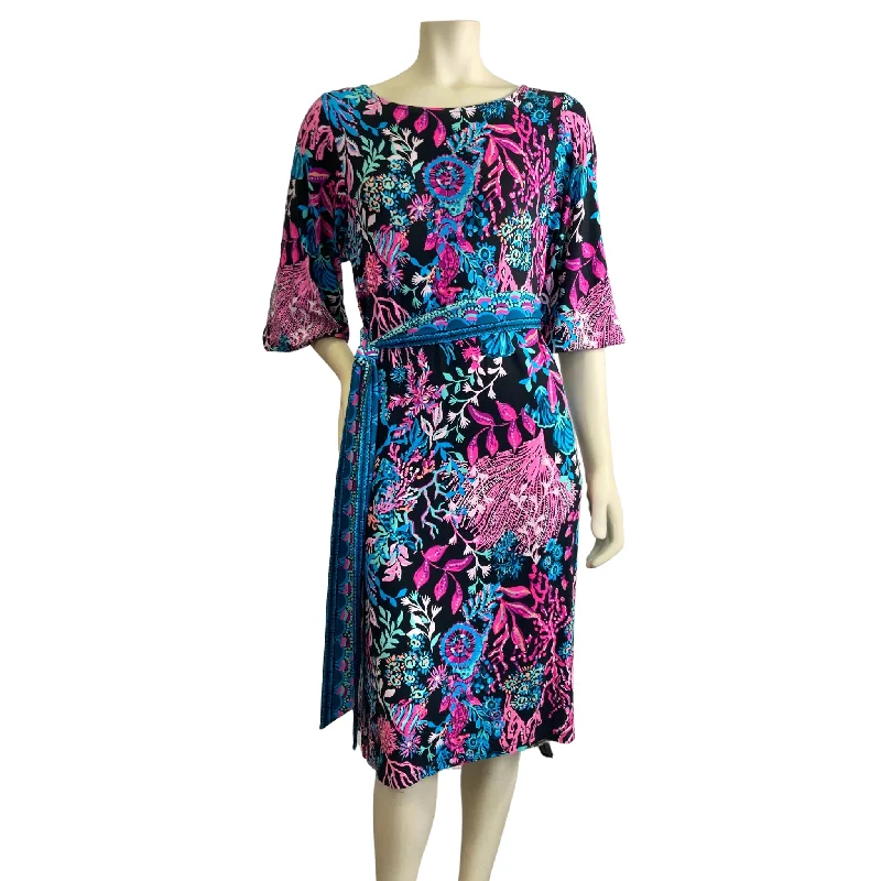 Navy Coral Reef Dress (S) Bright color unclassified dresses