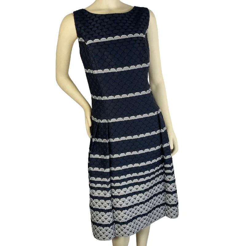 Carmen Marc Valvo Navy & White Dress Pastel unclassified dresses