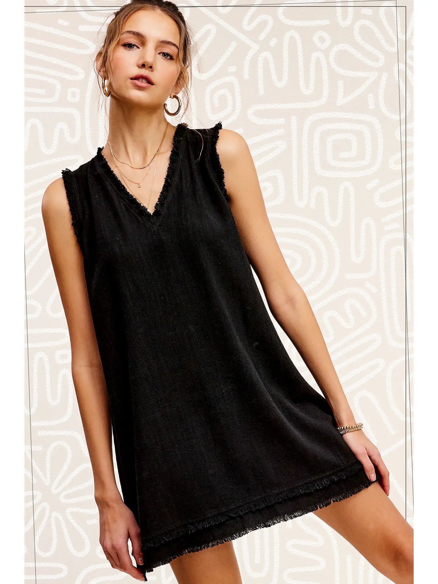 Nora Black Tunic Soft fabric unclassified dresses