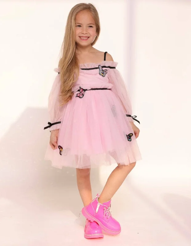 Pink Butterfly Dream Dress Ruffled unclassified dresses