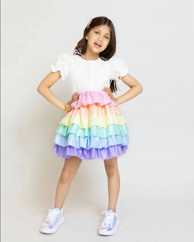 Satin Rainbow Dream Dress Casual unclassified dresses